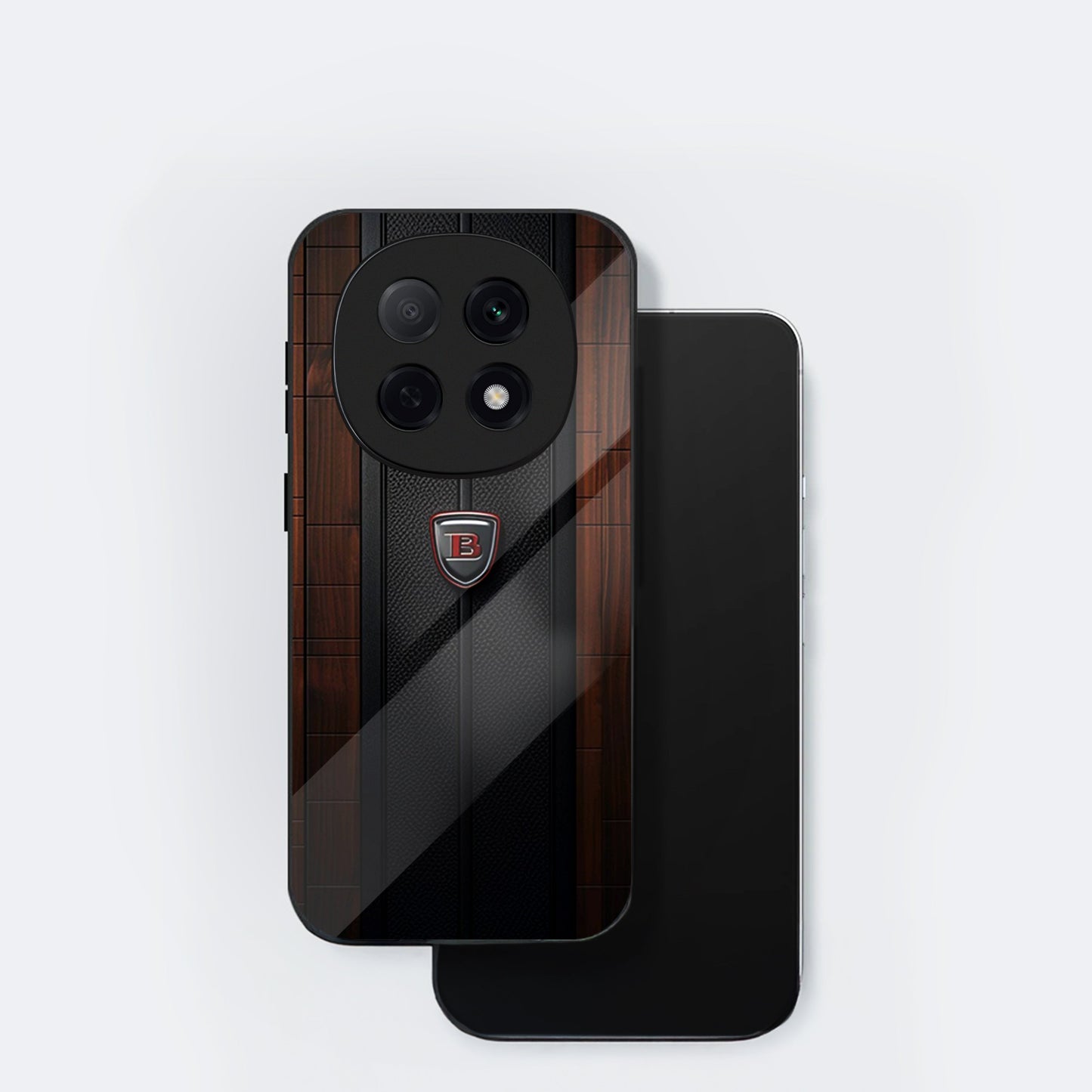 OPPO F29 Pro 5G Premium Acrylic Shockproof Glass Back Case (Carbon Oak)