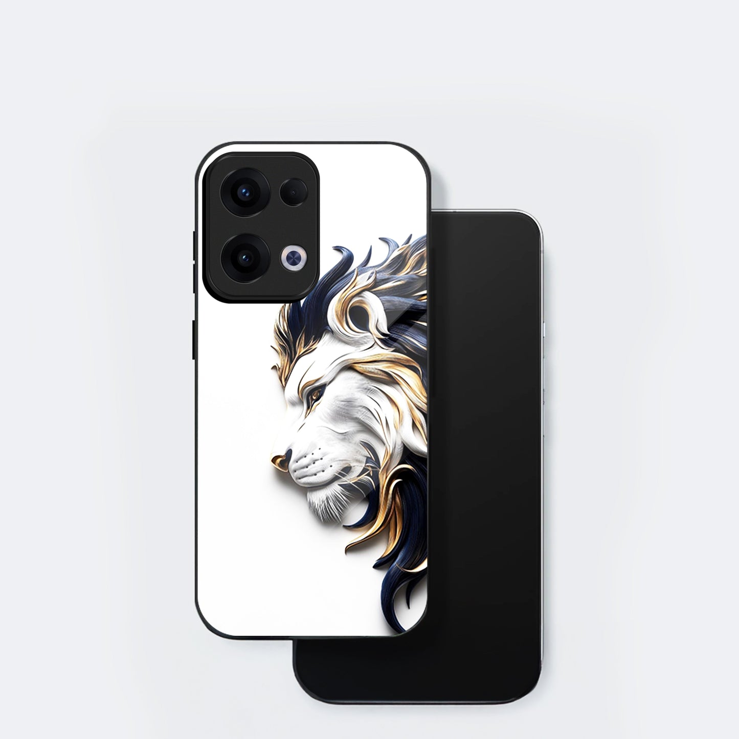 Oppo Reno 13 5G Premium Acrylic Shockproof Glass Back Case (King’s Flow)