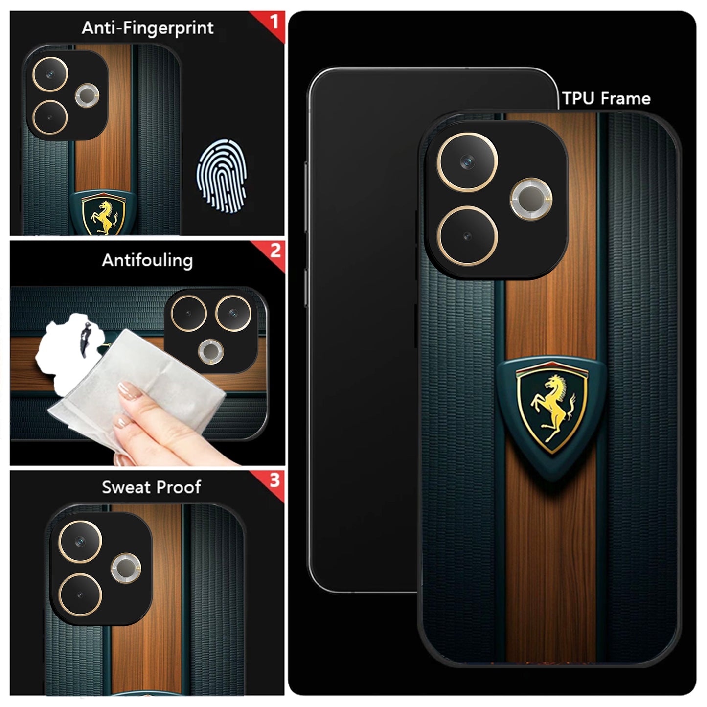 Oppo A5 Pro 5G Premium Acrylic Shockproof Glass Back Case (Royal Roadster)