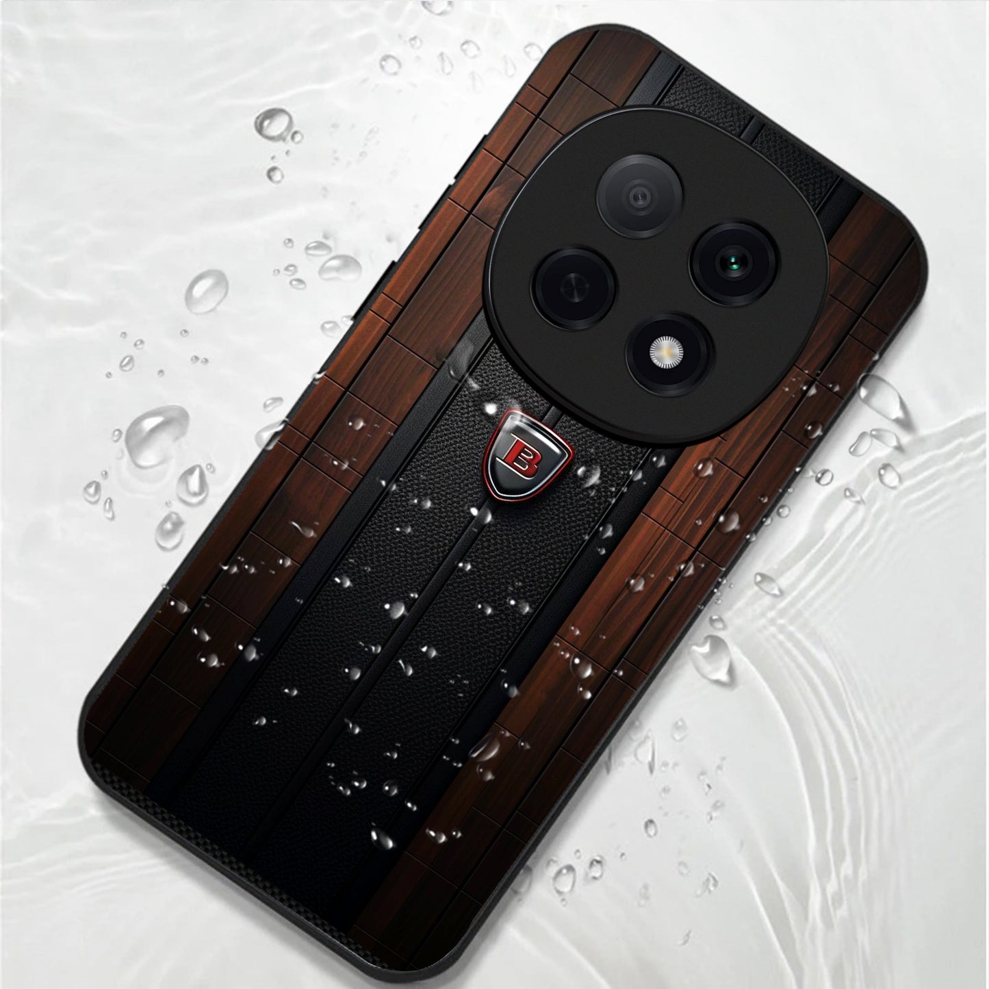 OPPO F29 Pro 5G Premium Acrylic Shockproof Glass Back Case (Carbon Oak)