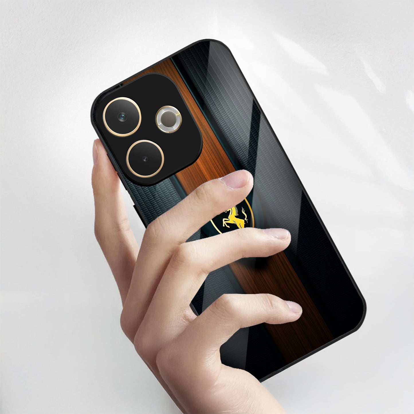 Oppo A5 Pro 5G Premium Acrylic Shockproof Glass Back Case (Royal Roadster)