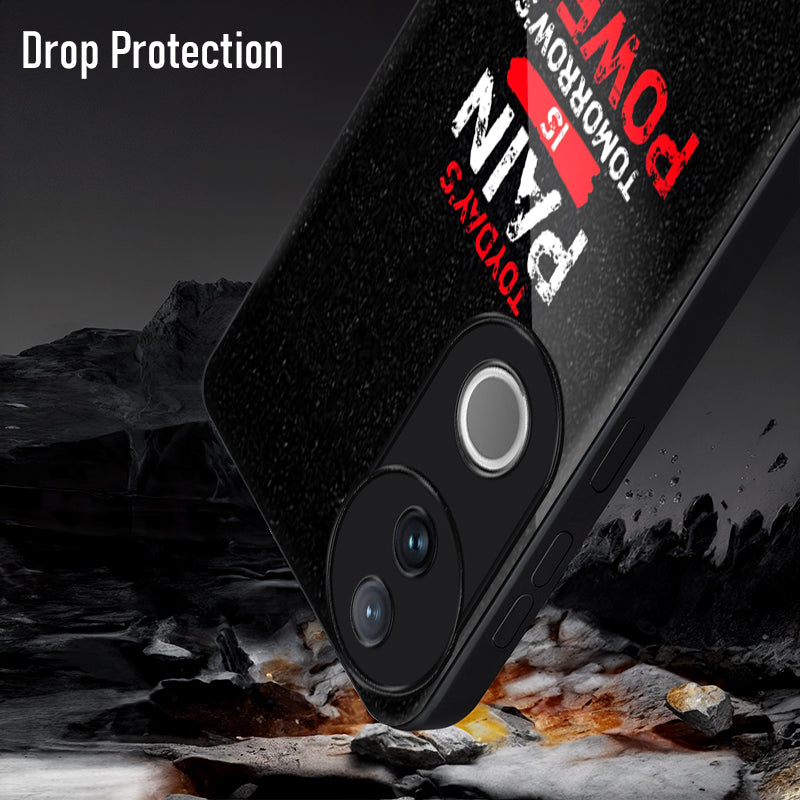 Vivo V50 5G Premium Acrylic Shockproof Glass Back Case (Pain Power)