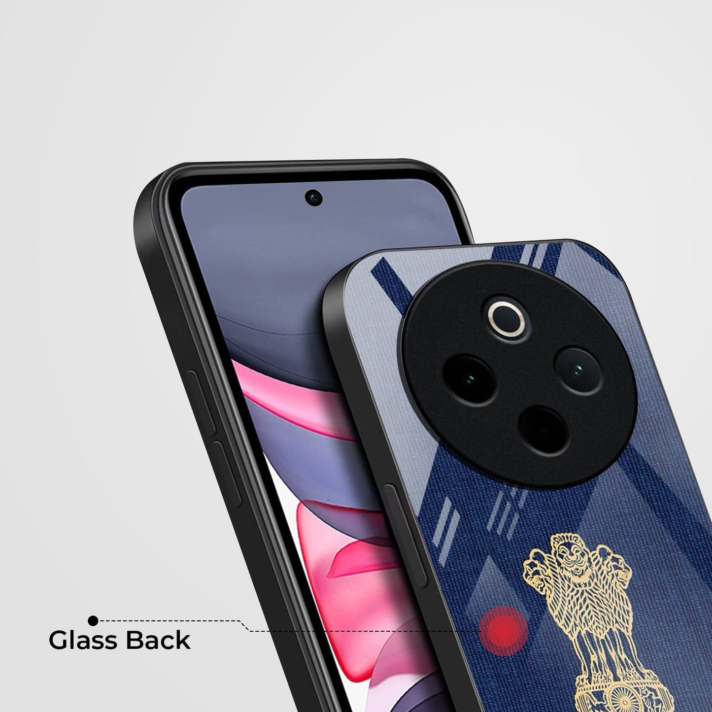 Vivo T4 5G Premium Acrylic Shockproof Glass Back Case (Nation Pride)