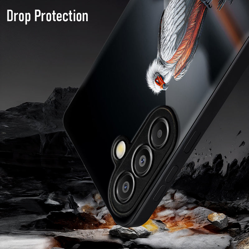 Samsung Galaxy A56 Premium Acrylic Shockproof Glass Back Case (Wild Grace)