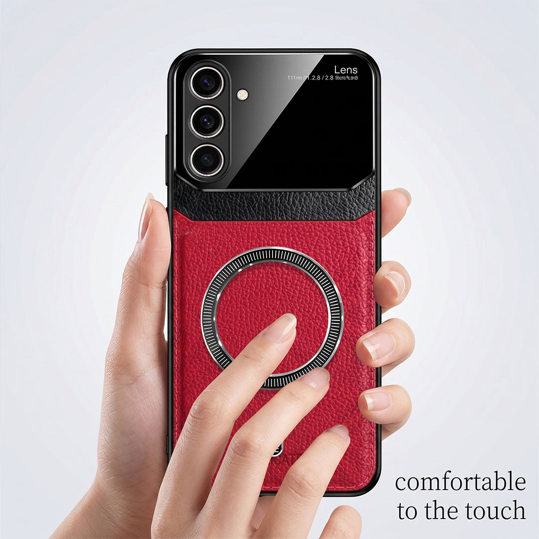 Samsung Galaxy A36 5G Premium Magsafe Magnetic Leather Lens Protective Case