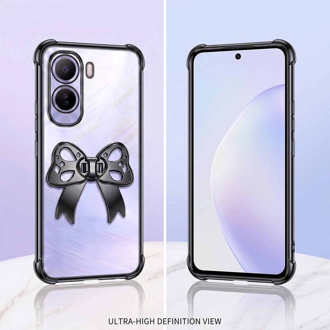 Vivo T5 Pro 5G Stylish Bow Knot Transparent Shockproof Airbag Phone Case