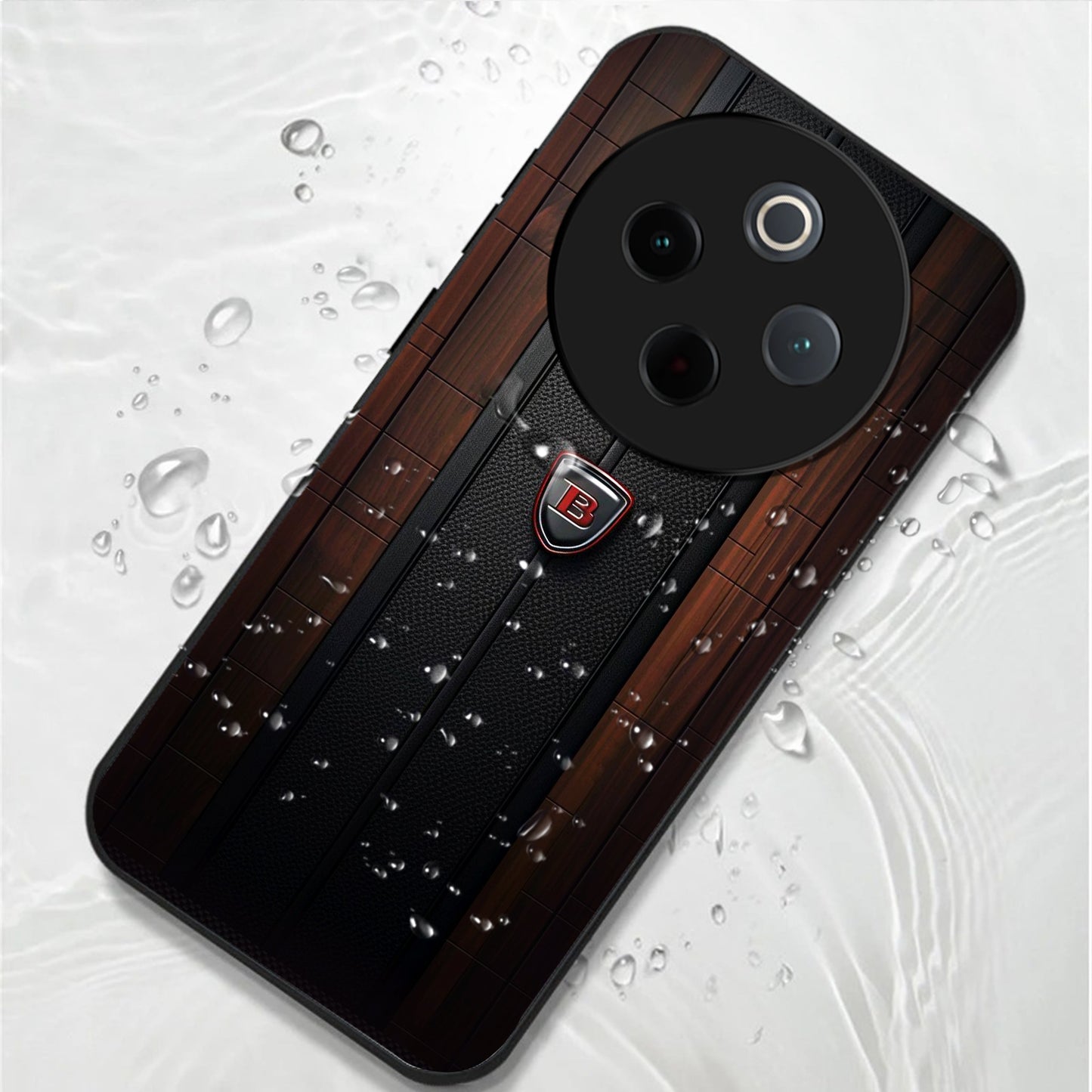 Vivo T4 5G Premium Acrylic Shockproof Glass Back Case (Carbon Oak)