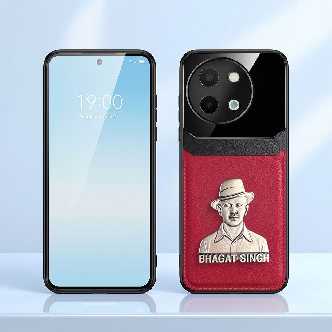 Vivo Y58 5G Shaheed Bhagat Singh 3D Metal Leather Back Case