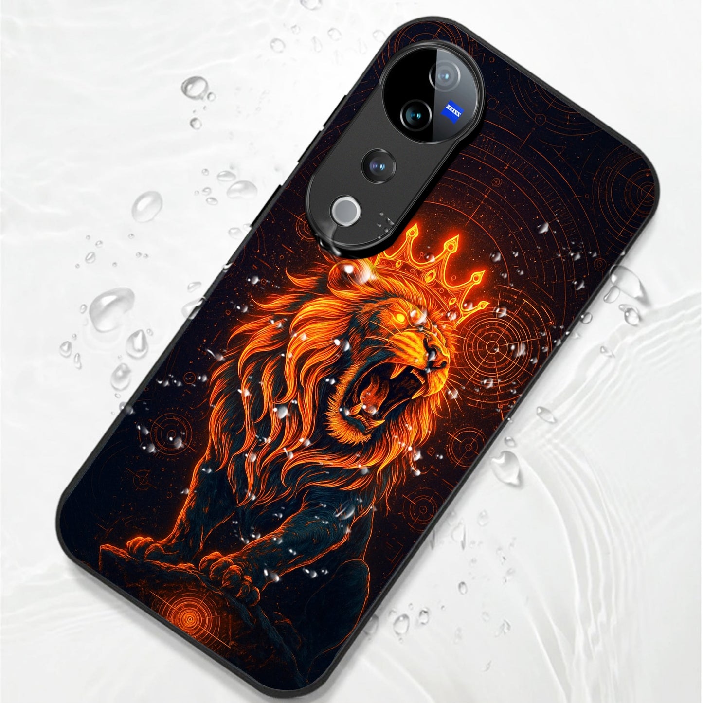 Vivo V40 Pro 5G Premium Acrylic Shockproof Glass Back Case (King of Cosmos)