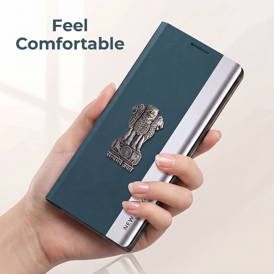 Oppo Reno 14 5G Satyamev Jayate Flip Leather Case
