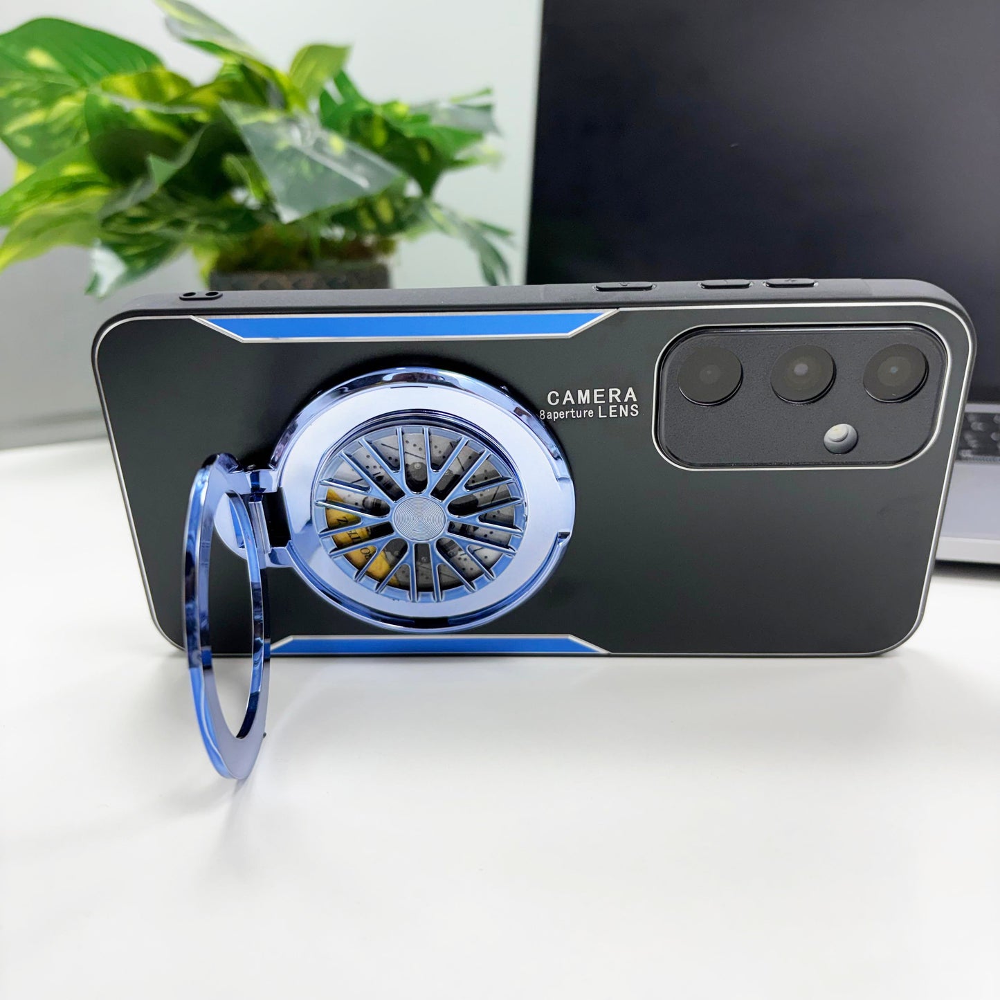 Samsung Galaxy A35 5G Best Selling Stress Buster Wheel Aluminium Metal Scratch Resistant Back Case