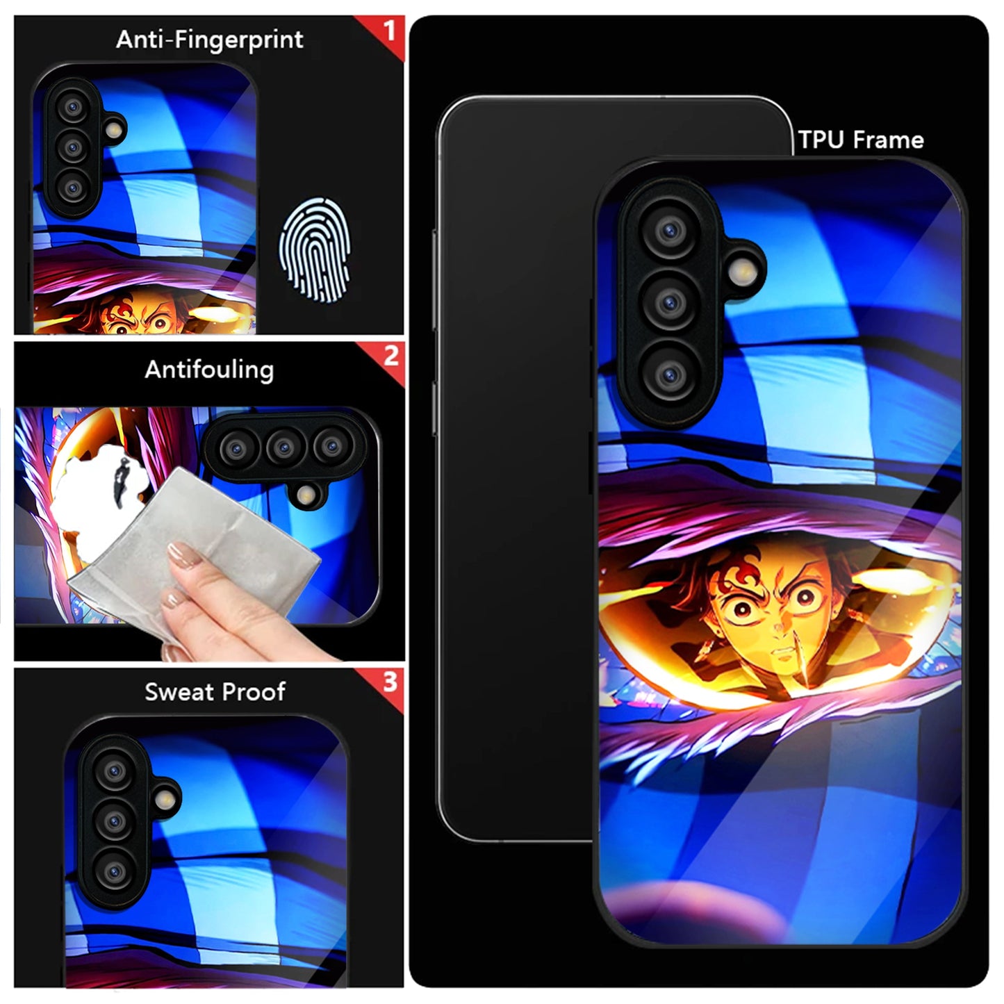 Samsung Galaxy A36 Premium Acrylic Shockproof Glass Back Case (Epic Battle)