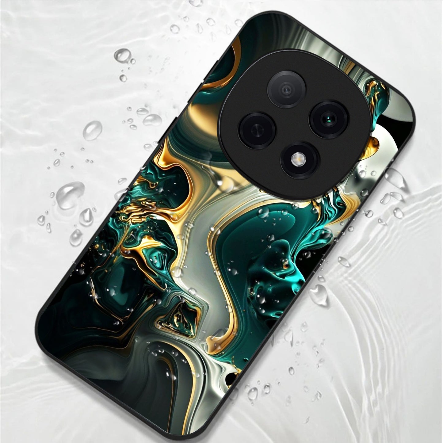 OPPO F29 Pro 5G Premium Acrylic Shockproof Glass Back Case (Ocean Ember)