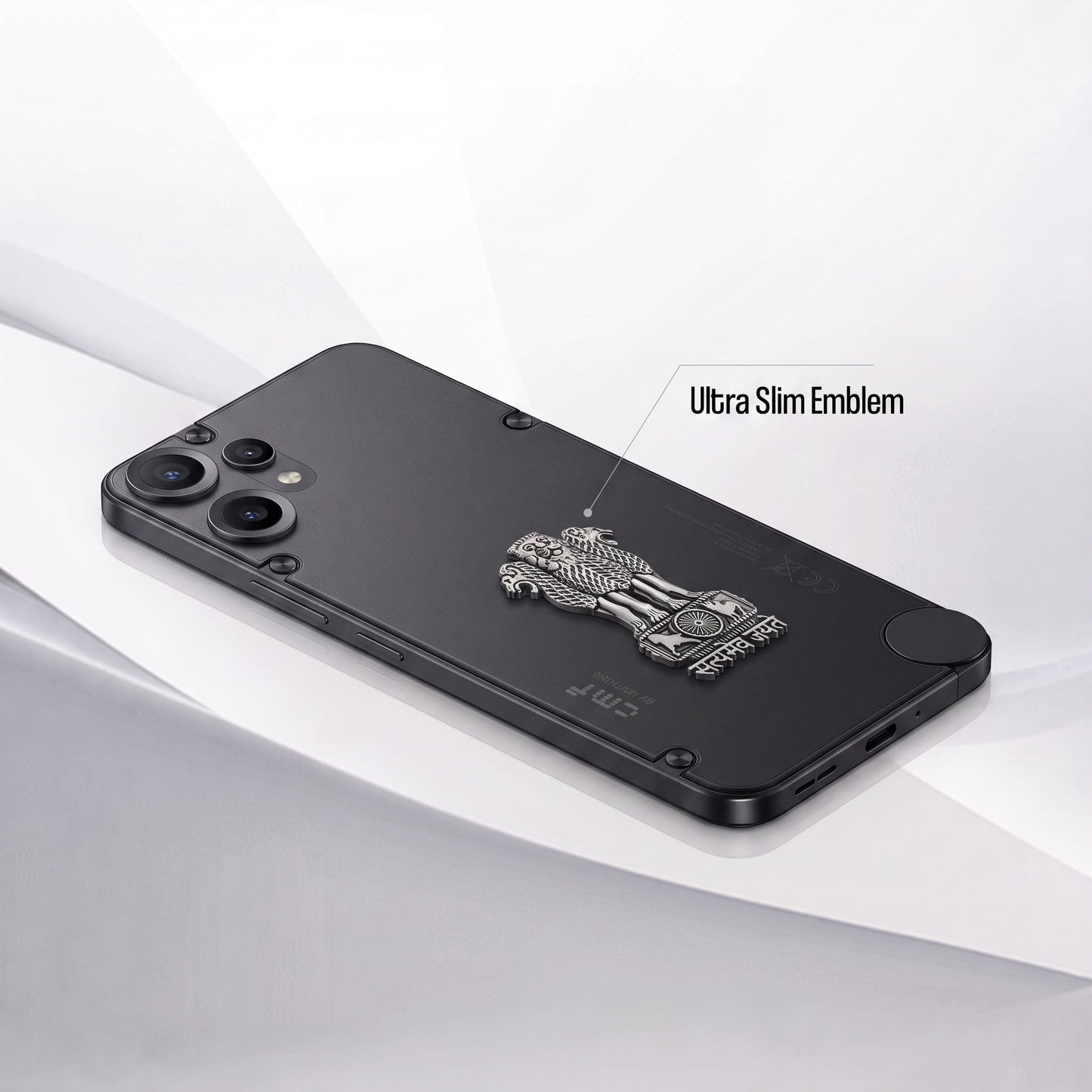CMF Phone 2 Pro 5G Compatible Satyamev Jayate 3D Metal Emblem Sticker