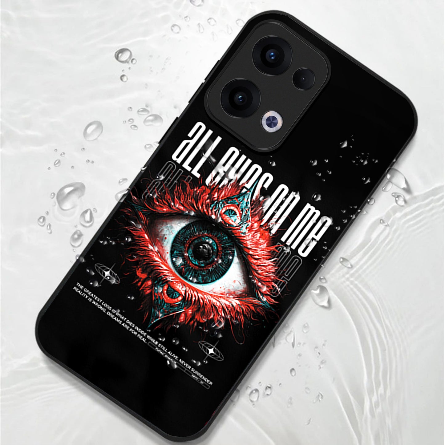 Oppo Reno 13 5G Premium Acrylic Shockproof Glass Back Case (Angry Eye)