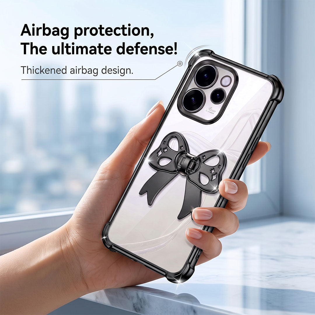 Oppo Reno 15 Pro Mini 5G Stylish Bow Knot Transparent Shockproof Airbag Phone Case