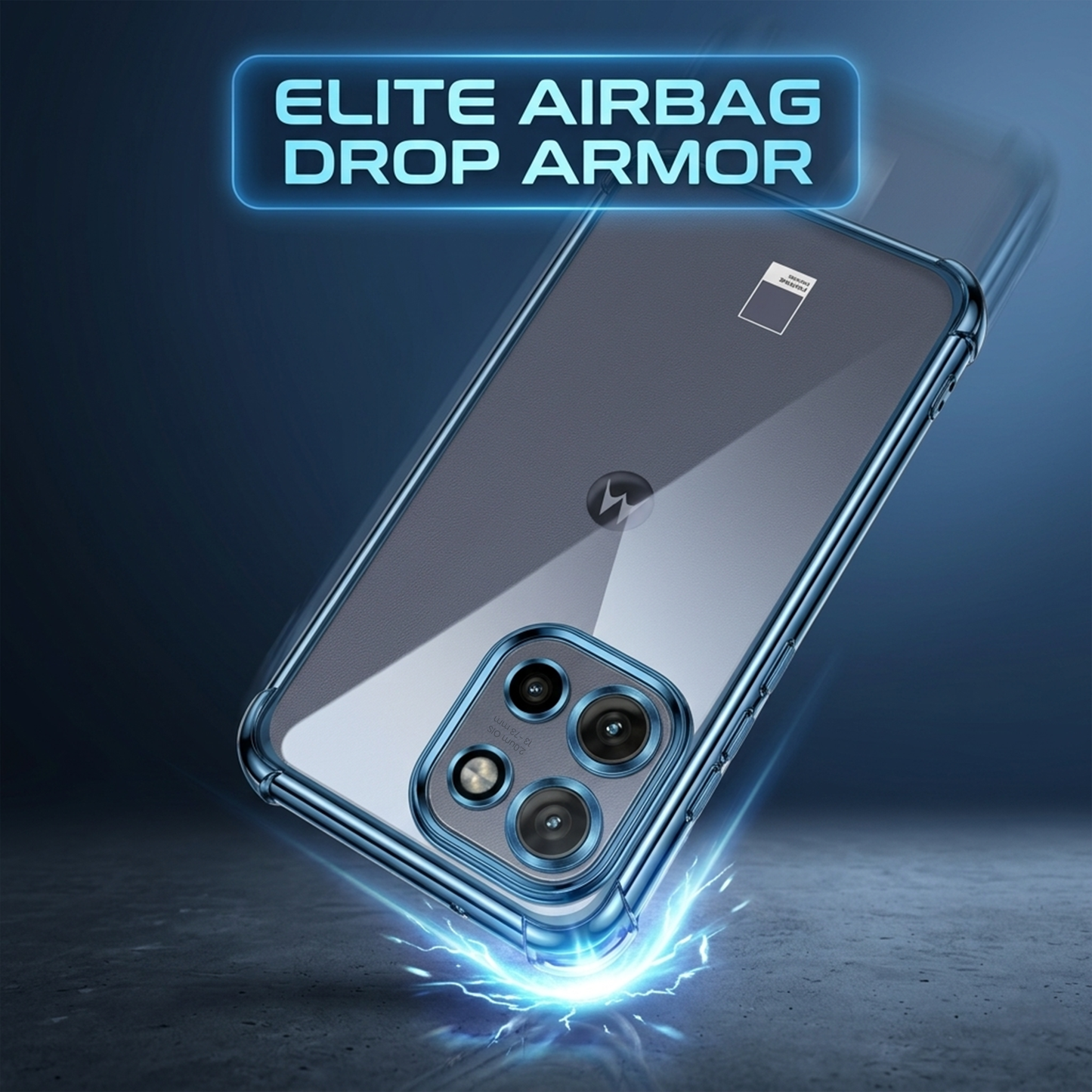 Motorola Edge 50 Neo 5G Anti-Yellow Electroplating Transparent Airbags Case