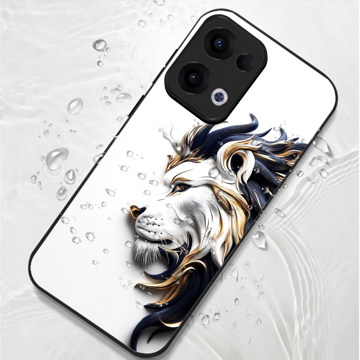 Oppo Reno 13 5G Premium Acrylic Shockproof Glass Back Case (King’s Flow)