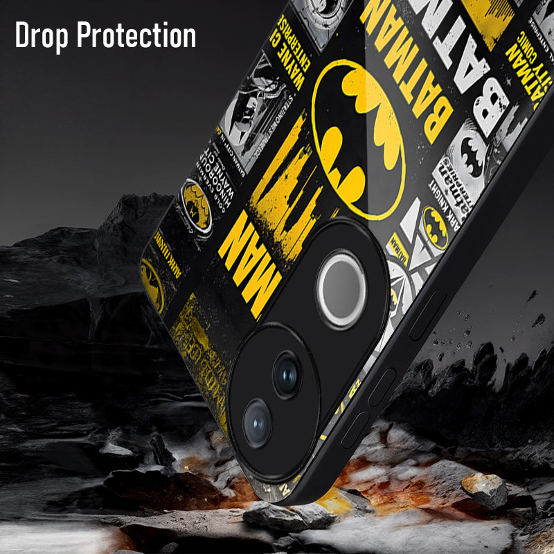 Vivo V50 5G Premium Acrylic Shockproof Glass Back Case (Dark Knight)