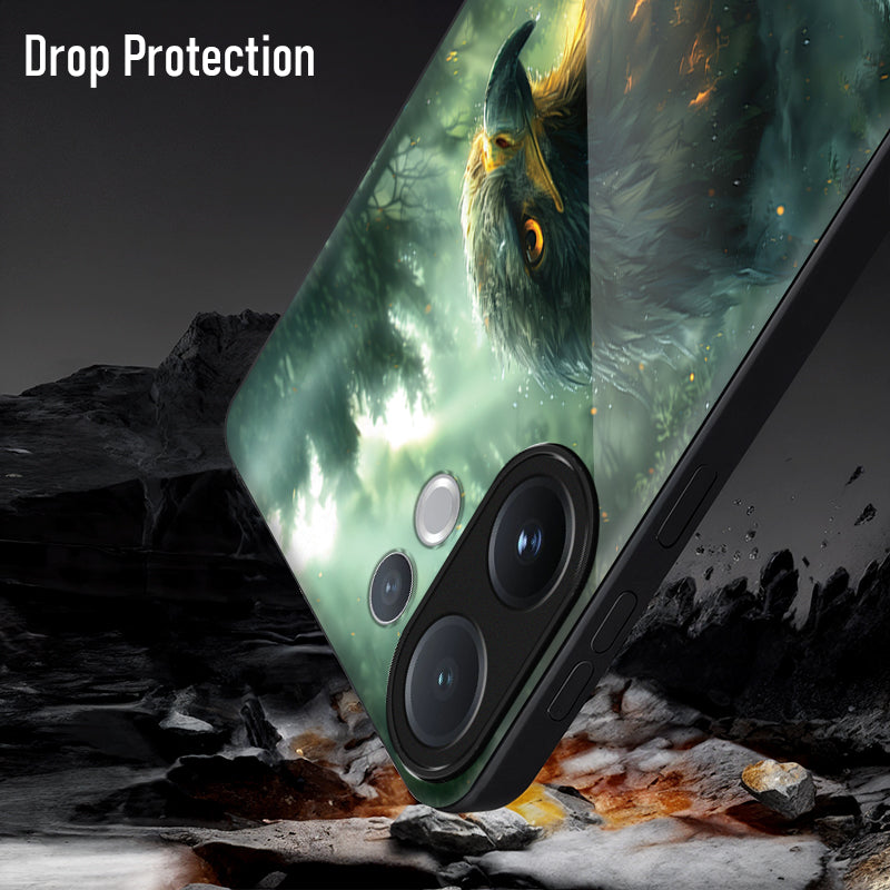 Vivo V60 5G Premium Acrylic Shockproof Glass Back Case (Eagle Case)