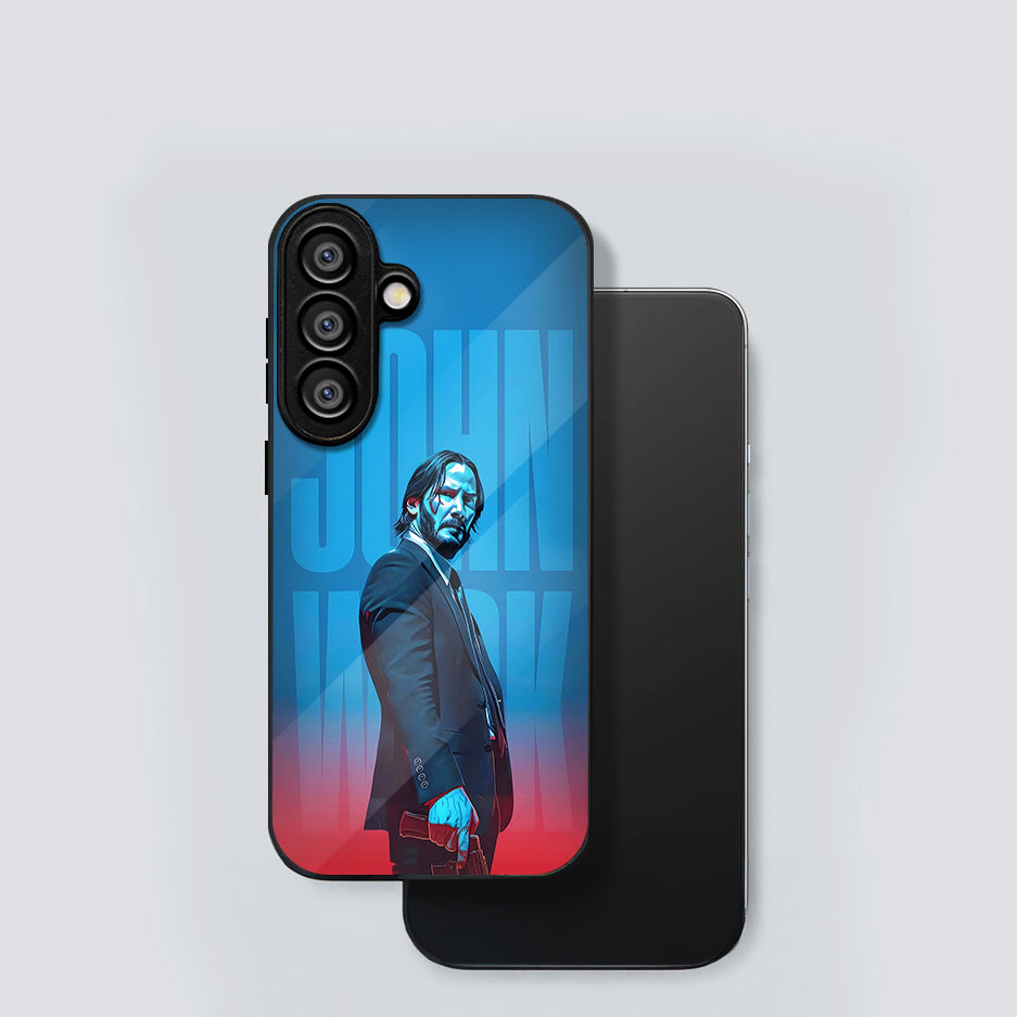 Samsung Galaxy A56 Premium Acrylic Shockproof Glass Back Case (John wick)