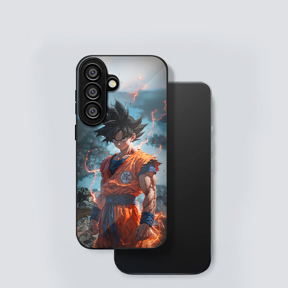 Samsung Galaxy A36 Premium Acrylic Shockproof Glass Back Case (Saiyan Power)