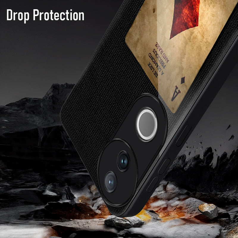 Vivo V50 5G Premium Acrylic Shockproof Glass Back Case (Spades Ace)