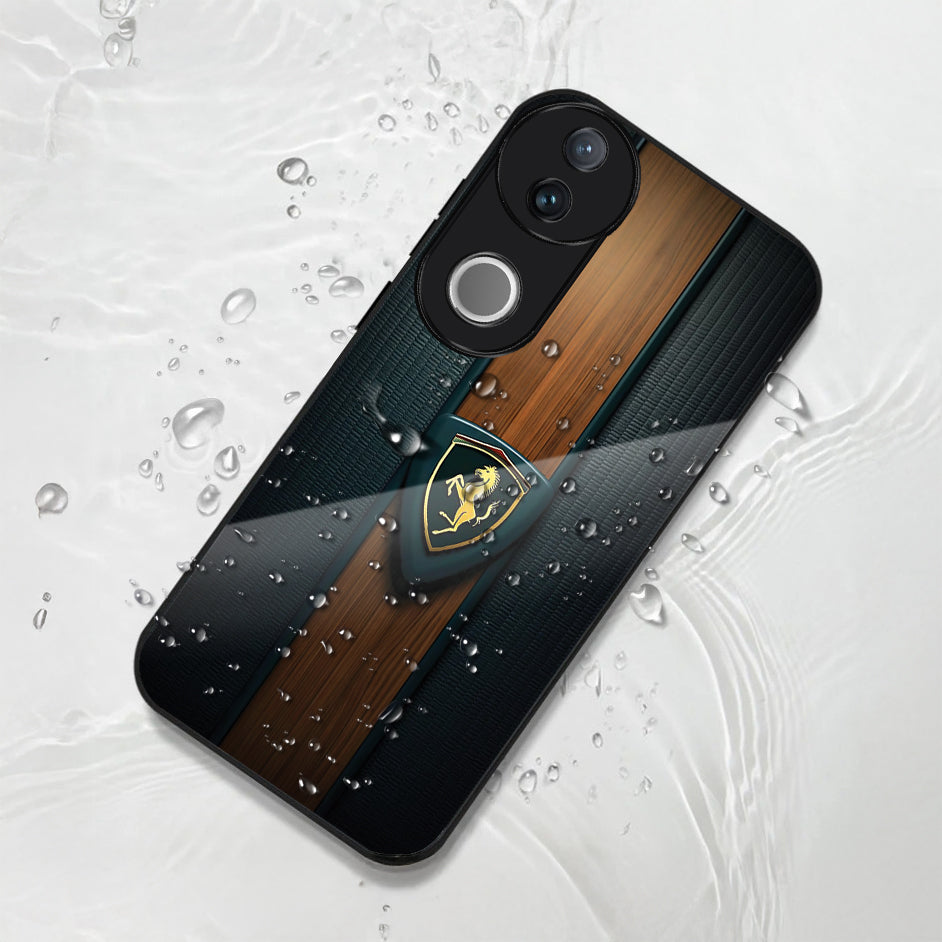 Vivo V50 5G Premium Acrylic Shockproof Glass Back Case (Royal Roadster)