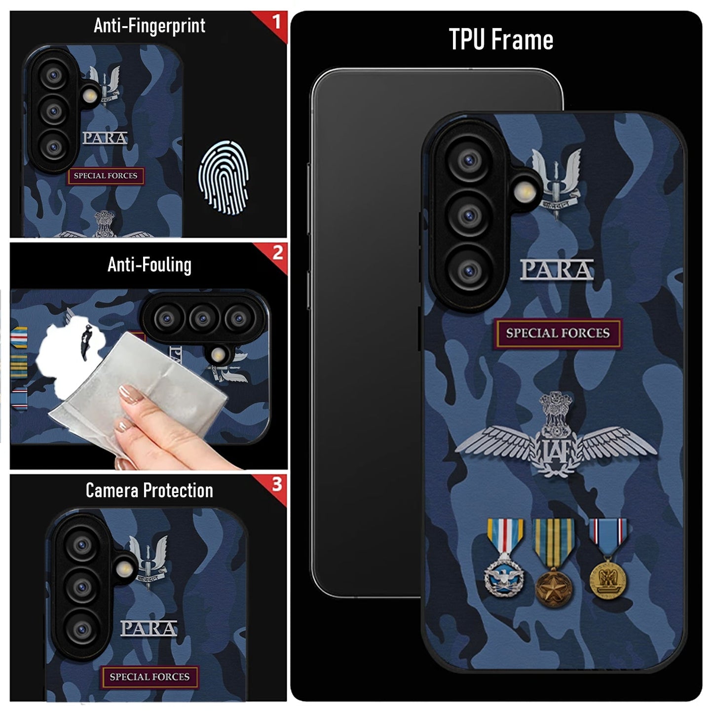 Samsung Galaxy A56 5G Premium Acrylic Shockproof Glass Back Case (Special Forces)