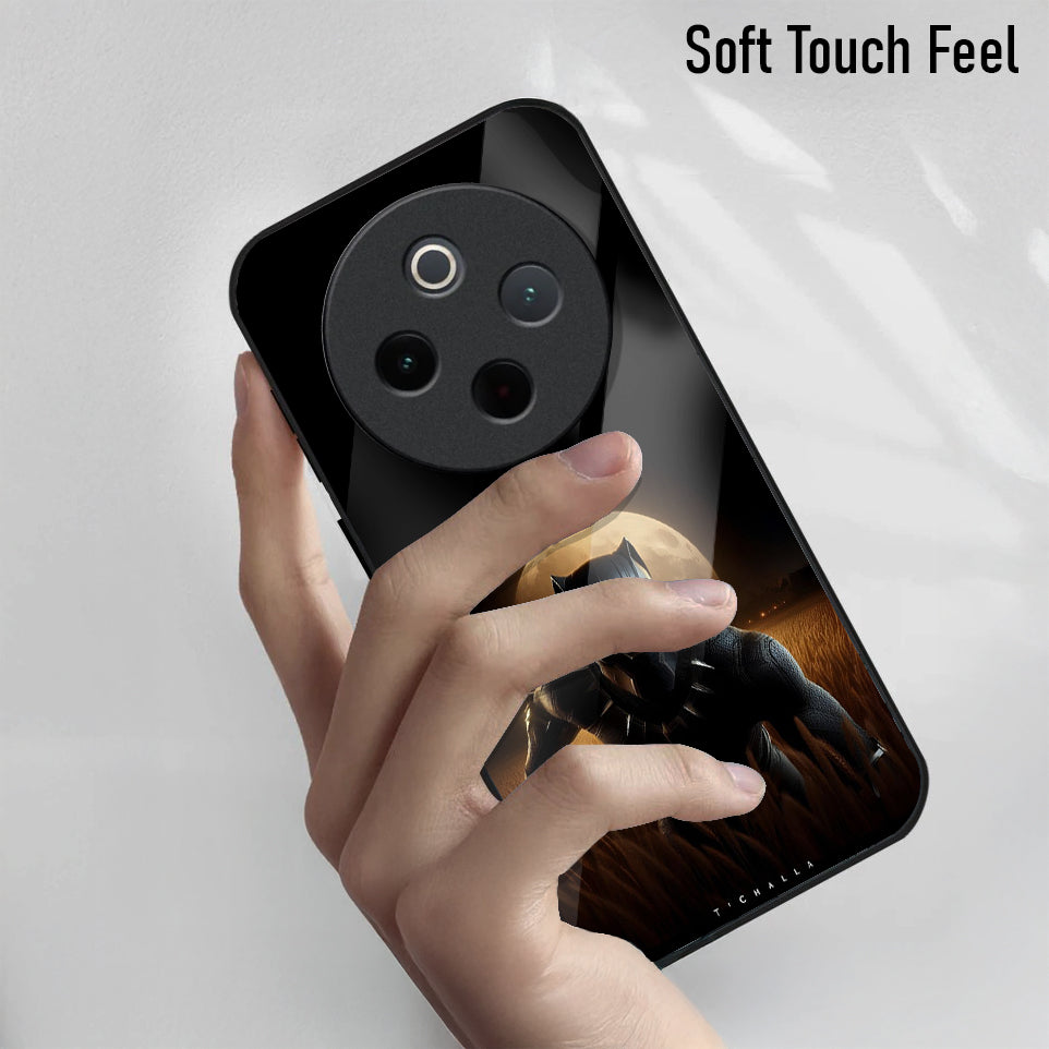 Vivo T4 5G Premium Acrylic Shockproof Glass Back Case (Royal Panther)