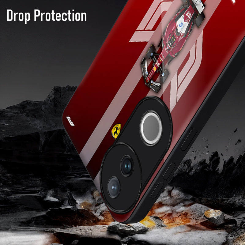 Vivo V50 5G Premium Acrylic Shockproof Glass Back Case (Ferrari F1)
