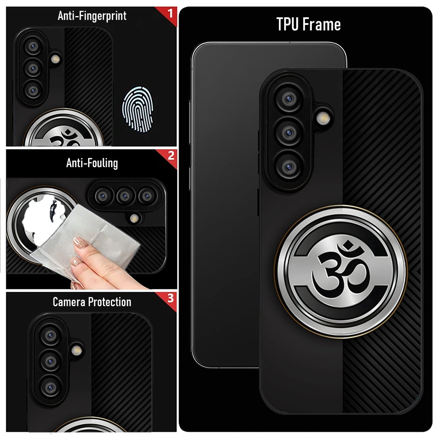 Samsung Galaxy A56 5G Premium Acrylic Shockproof Glass Back Case (OM)