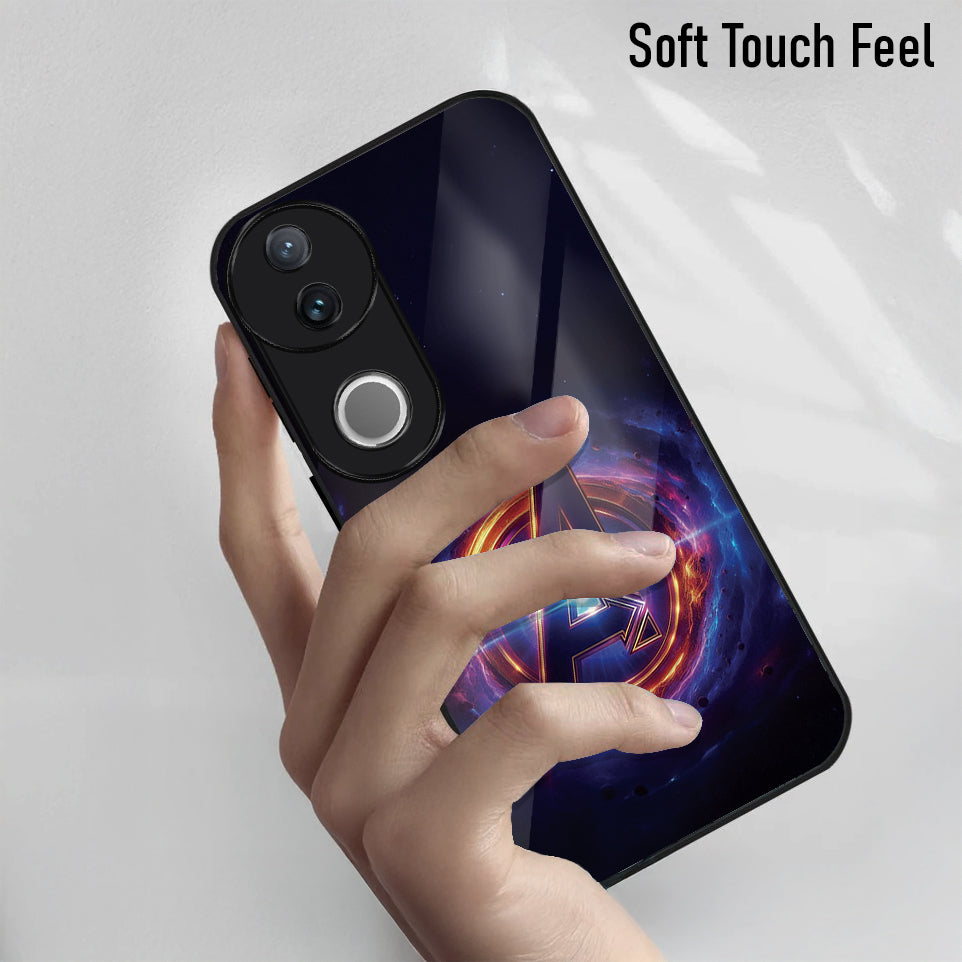 Vivo V50 5G Premium Acrylic Shockproof Glass Back Case (Endgame Impact)