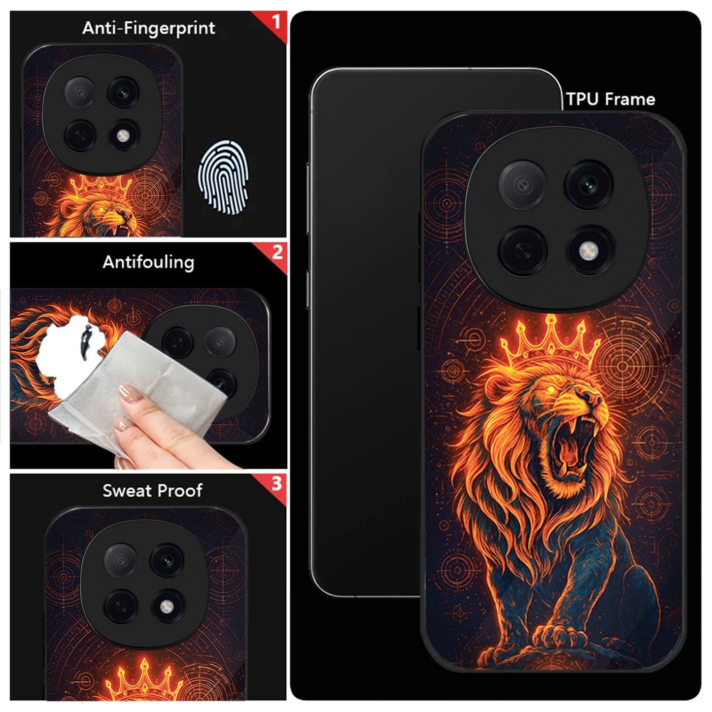 OPPO F29 Pro 5G Premium Acrylic Shockproof Glass Back Case (King of Cosmos)