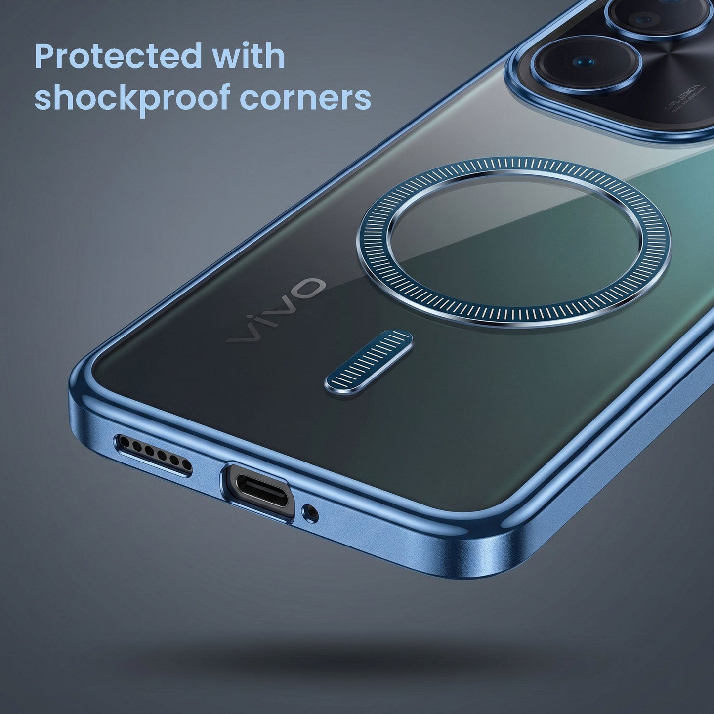 Vivo T3 Pro 5G Electroplated Magnetic Magsafe Case