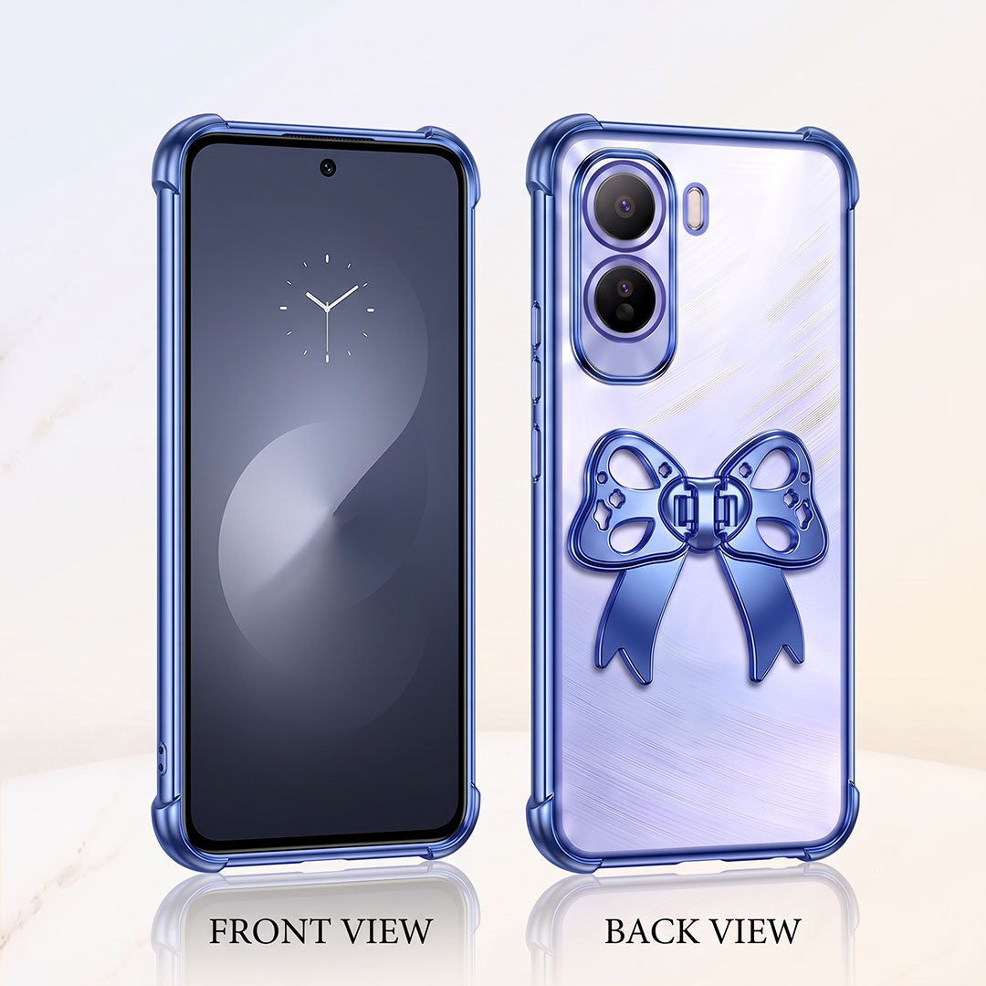 Vivo T5 Pro 5G Stylish Bow Knot Transparent Shockproof Airbag Phone Case