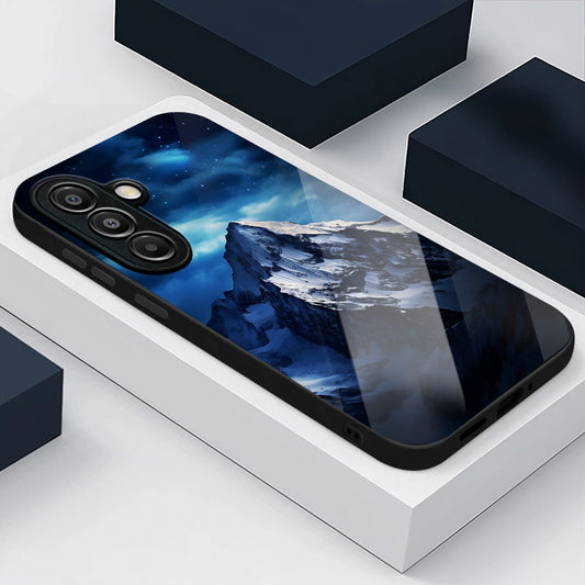 Samsung Galaxy A36 Premium Acrylic Shockproof Glass Back Case (Frozen Peak)