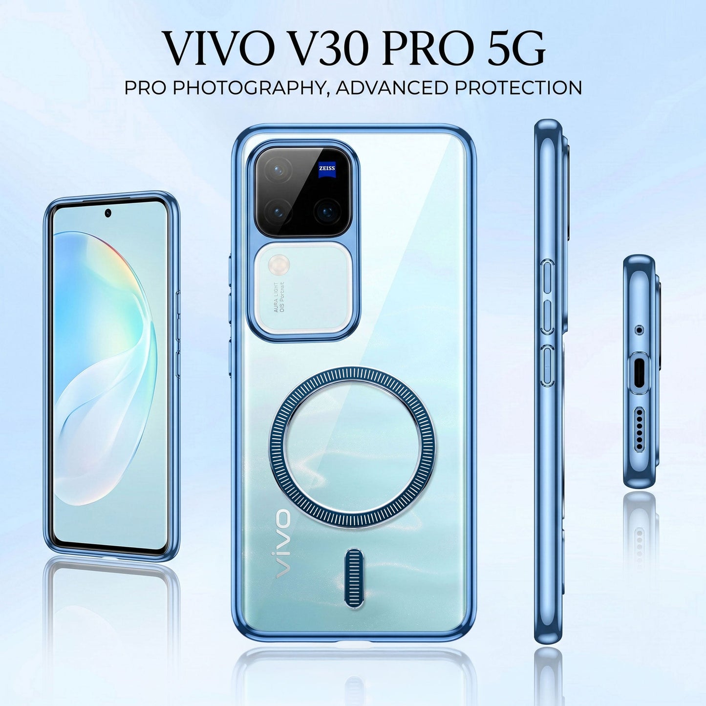 Vivo V30 Pro 5G Electroplated Magnetic Magsafe Case