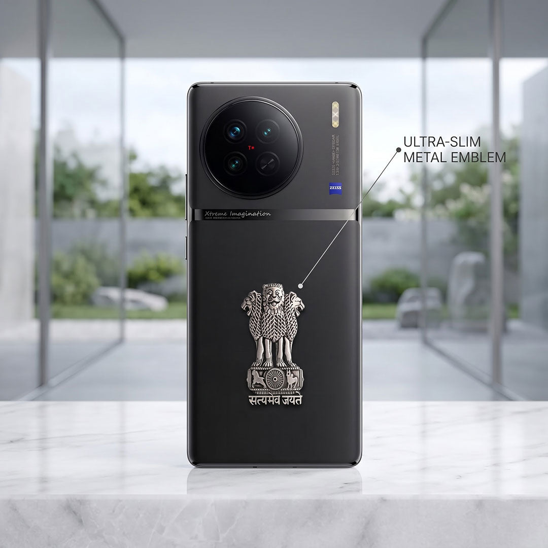 OPPO Find X9 Ultra 5G Compatible Satyamev Jayate 3D Metal Emblem Sticker