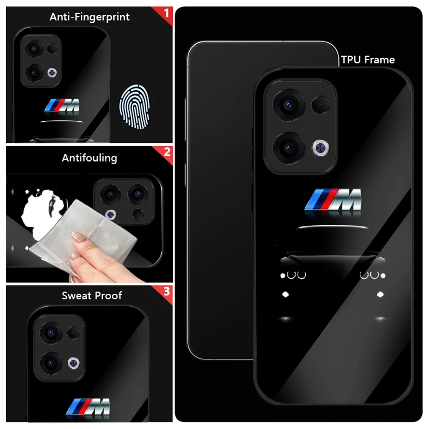 Oppo Reno 13 5G Premium Acrylic Shockproof Glass Back Case (Motorsport Edition)