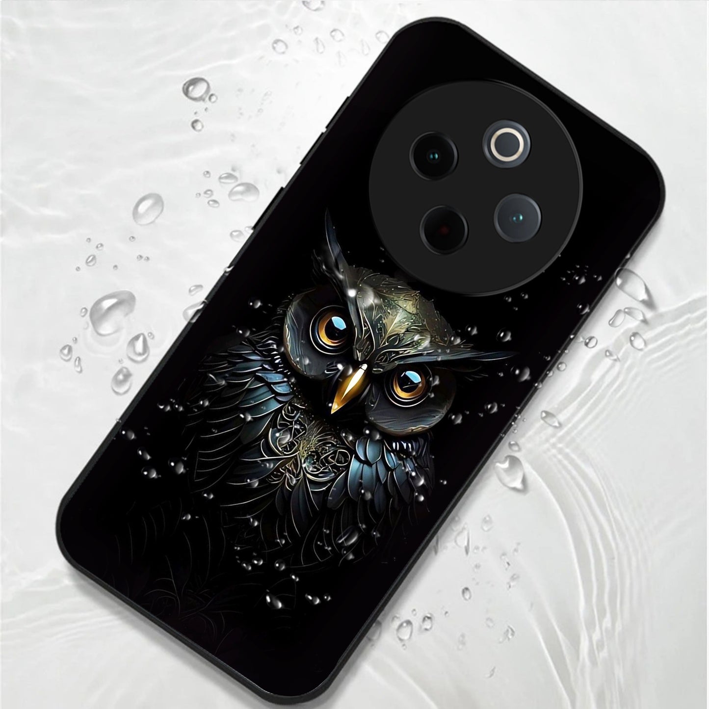 Vivo T4 5G Premium Acrylic Shockproof Glass Back Case (Midnight Owl)