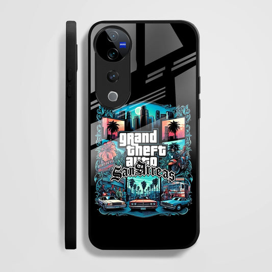 Vivo V40 Pro 5G Premium Acrylic Shockproof Glass Back Case (GTA)