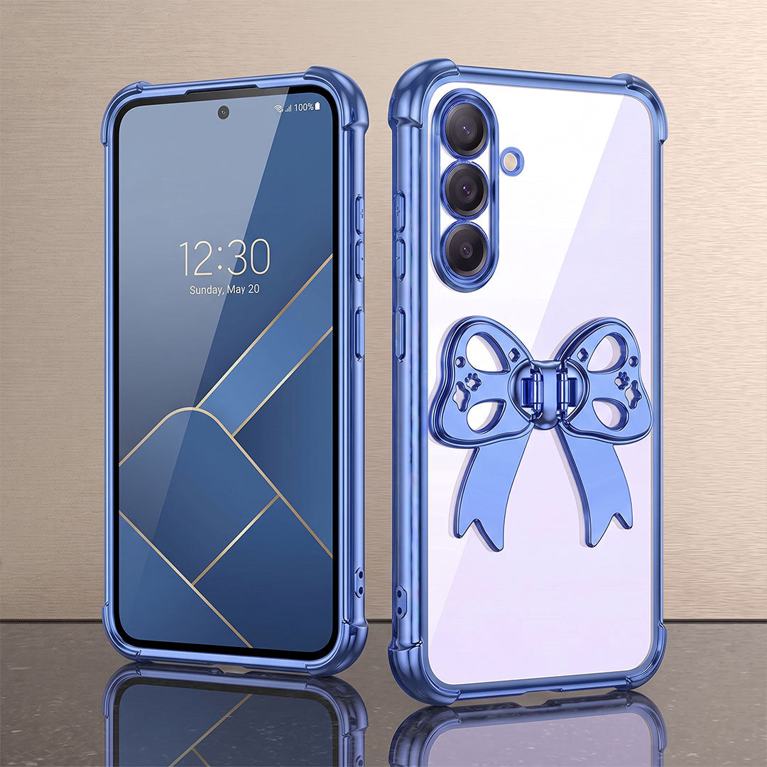 Samsung Galaxy A16 5G Stylish Bow Knot Transparent Shockproof Airbag Phone Case