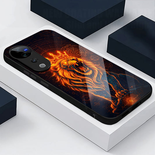 Vivo V40 Pro 5G Premium Acrylic Shockproof Glass Back Case (King of Cosmos)