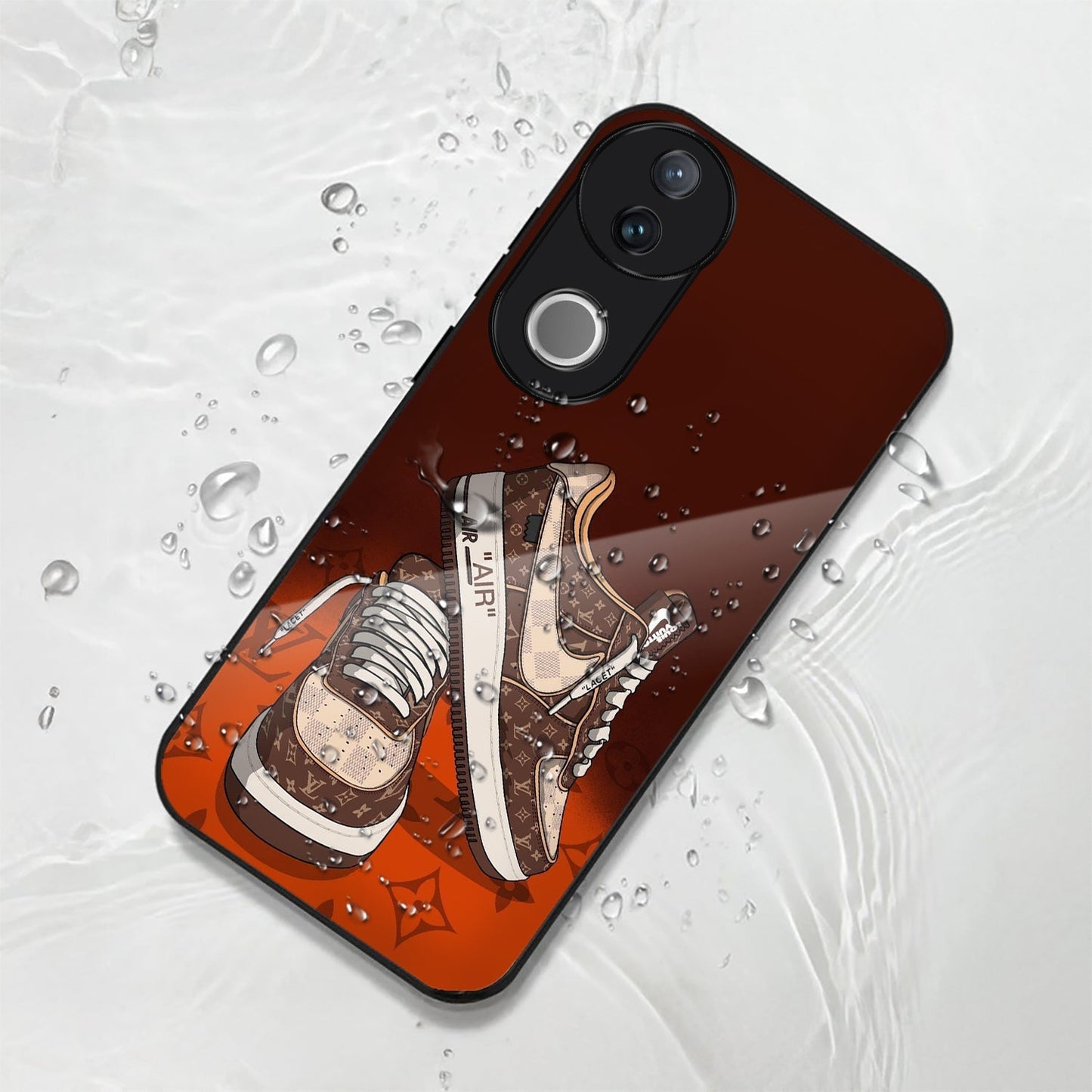 Vivo V50 5G Premium Acrylic Shockproof Glass Back Case (Sneaker)