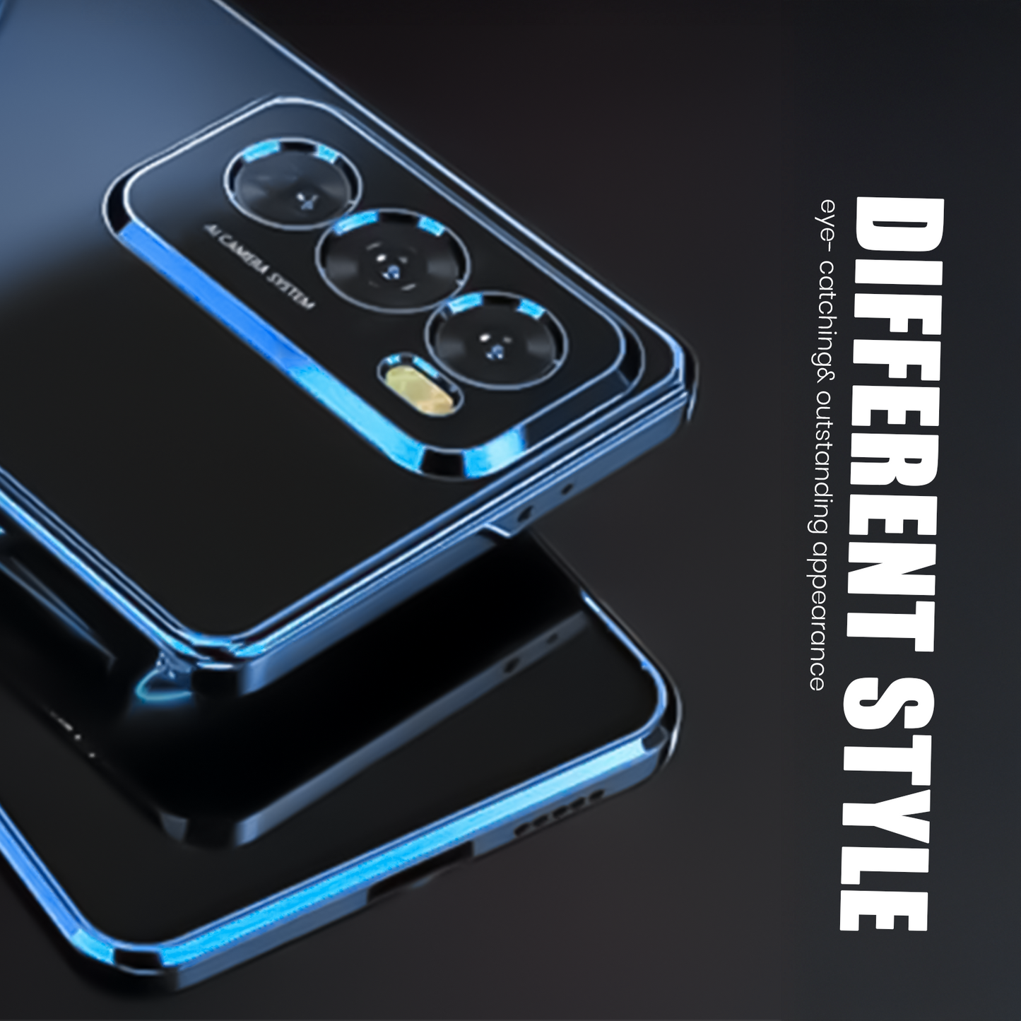 OPPO Reno 12 Pro 5G Electroplating Reflective Fidget Rotating Back Case