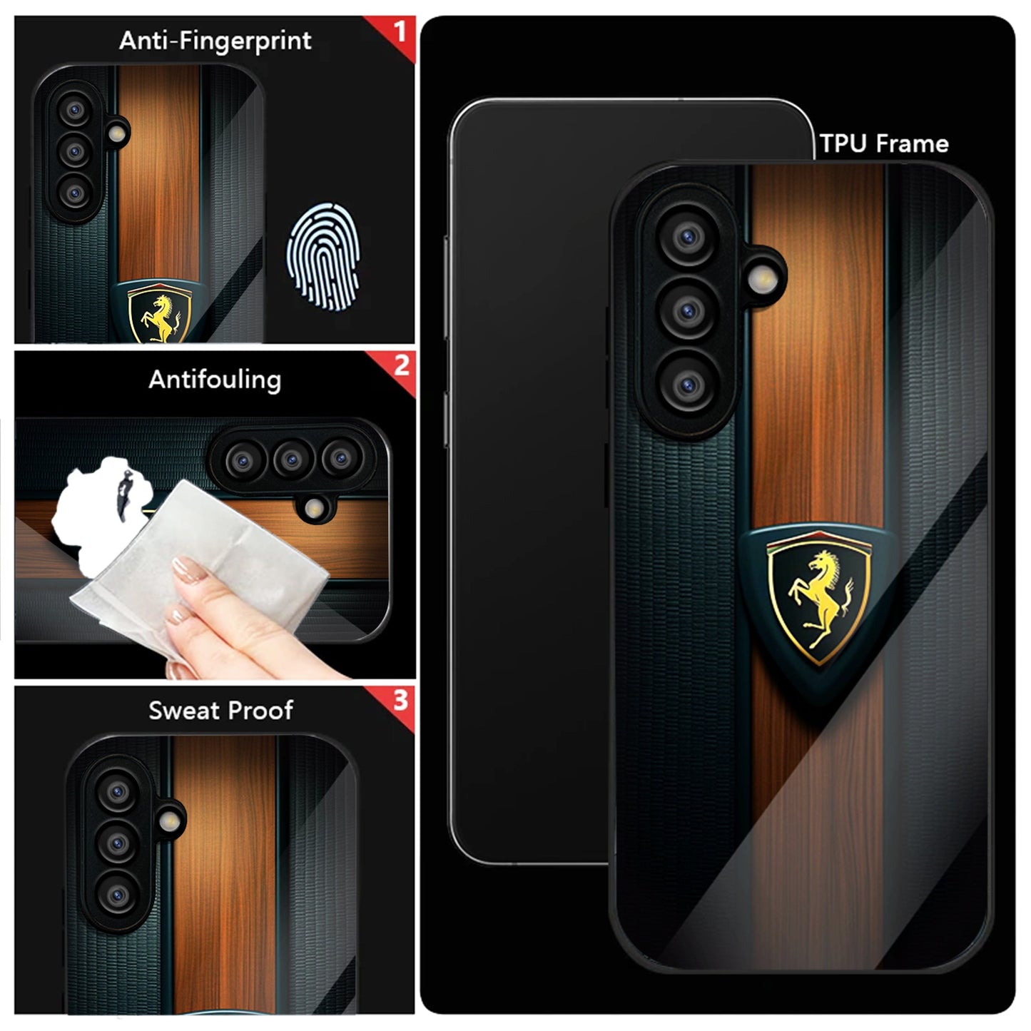 Samsung Galaxy A56 5G Premium Acrylic Shockproof Glass Back Case (Royal Roadster)