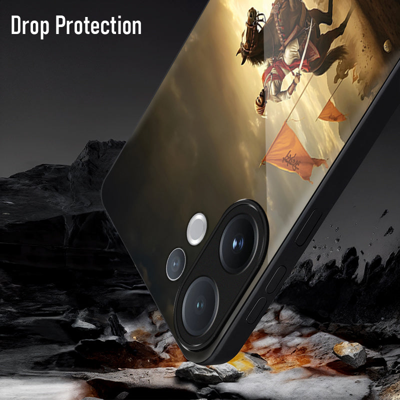 Vivo V60 5G Premium Acrylic Shockproof Glass Back Case ( Battle Glory)