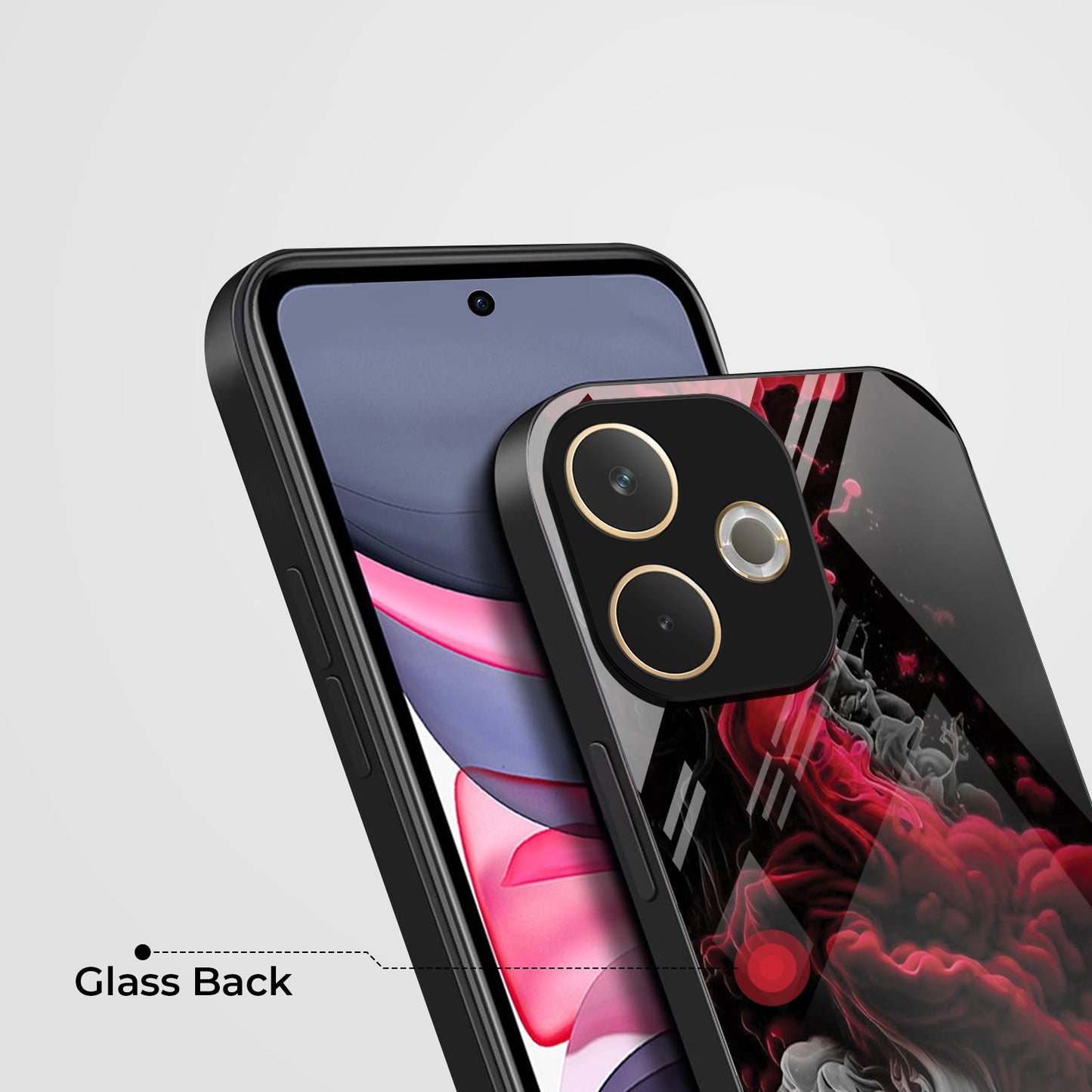 Oppo A5 Pro 5G Premium Acrylic Shockproof Glass Back Case (Infernal Drift)