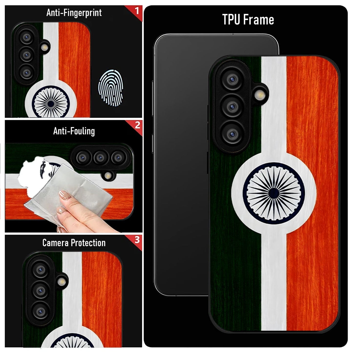 Samsung Galaxy A56 5G Premium Acrylic Shockproof Glass Back Case (India Pride)